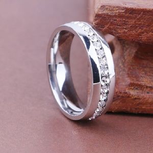 Stainless Steel 6MM Engagement  Band Ring